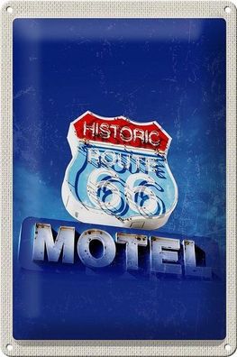 Blechschild 30 x 20 cm Route 66 Historic Motel