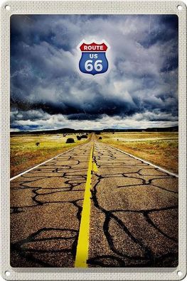 Blechschild 30 x 20 cm Route 66 Wüste