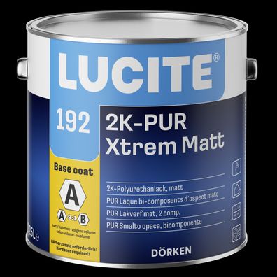 Lucite 192 2K-PUR Xtrem Matt inkl. Härter 1 Liter weiß