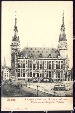 Postkarte Aachen: Rathaus