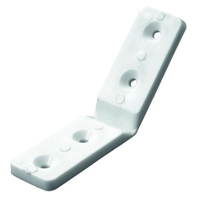 Eckverbinder 90-270° 90 x 20 x 4mm Kunststoff weiß m 25 Stück (0,20 EUR/ Stück)