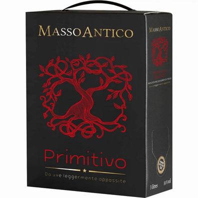 Masso Antico Primitivo Salento IGT Appassito 14% vol 300cl Bag in Box