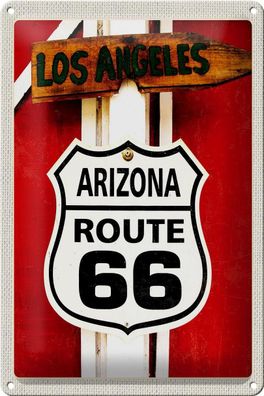 Blechschild Reise 20x30cm USA Los Angeles Arizoa Route 66 Urlaub Schild tin sign