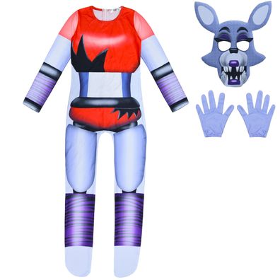 Five Nights at Freddy's Kinder Cosplay Kostüm Anime Bodysuit Set Horror CosSet