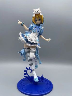 23cm Anime Hatsune Miku Figure Blau Miku Süß Katze Sammeln Modell Garage Kit