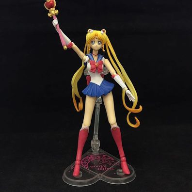 15cm Anime Sailor Moon Figur Tsukino Usagi Zauberstab Garage Kit Sammeln Puppe