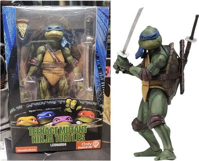 18cm Teenage Mutant Ninja Turtles Figur 1990 Leonardo Garage Kit Modell Blau
