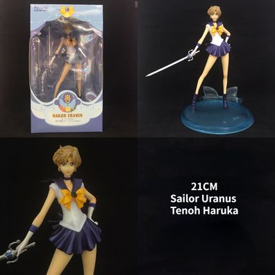 21cm Anime Sailor Moon Figure Sailor Uranus Tenoh Haruka Sammeln Garage Kit