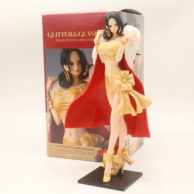 25cm Anime One Piece Figure Cloak Boa Hancock Modell Weihnachten Geschenk Gold