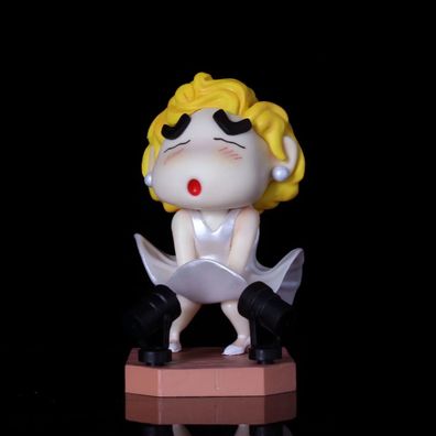 13cm Crayon Shin-chan Cos Marilyn Monroe Figure Cosplay Q-Version Sammeln Modell