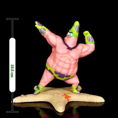 19.5cm Muskel Patrick Star 2# Figure Anime SpongeBob Sammeln Garage Kit Geschenk