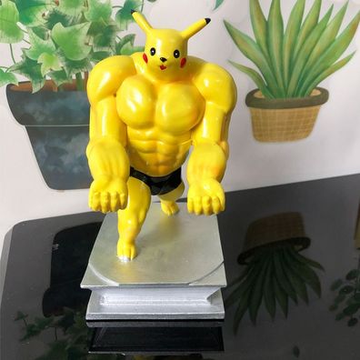 Muskel Pikachu Figure Pokemon Persönlichkeit Handyhalter Modell Garage Kit