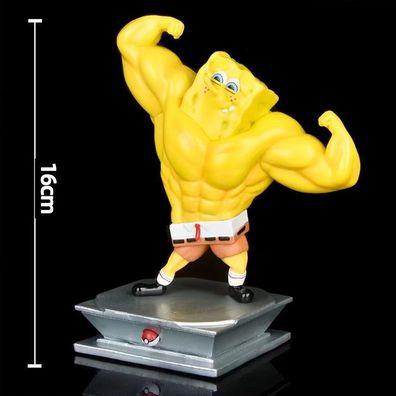 16cm Muskel SpongeBob SquarePants GK Figure Anime Sammeln Garage Kit Spielzeug