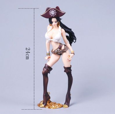 24cm Anime One Piece Pirat Figure Kapitän Styling Boa·Hancock SGarage Kit Weiß