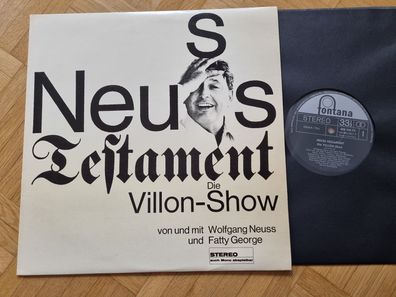 Wolfgang Neuss/ Fatty George - Neuss Testament. Die Villon-Show Vinyl LP Germany