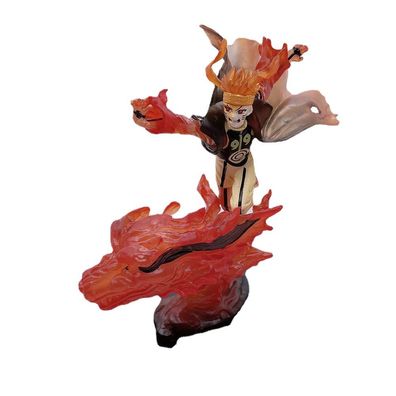 Flamme Uzumaki Naruto Hatake Kakashi Es bilden sich neun Schwänze Figure Modell