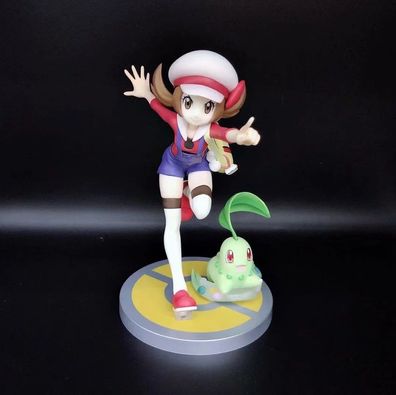 18cm Pokémon Rosa Chikorita Anime Figure Sammlung Modell Garage Kit Dekoration