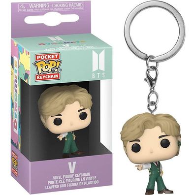 Bts V Figure Keychain BTS Schlüsselbund Sammeln Garage Kit Ornament Kette Ring
