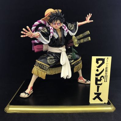 Anime One Piece Luffy Kimono Kabuki Edition Figure Sammlung Modell Garage Kit