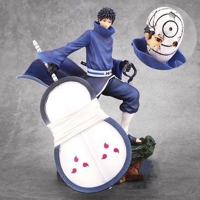 30cm Anime Naruto Garage Kit Uchiha Obito Zwei Kopf Schlacht Version Modell