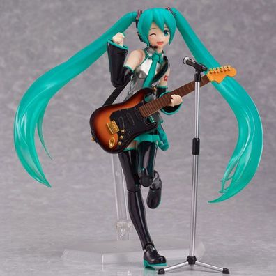 14cm Anime Hatsune Miku Gitarre Action Figure Bewegliche Gelenke Garage Kit