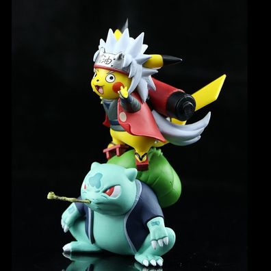 Pokemon Anime Pikachu Cosplay Jiraiya Figure Kawaii Bulbasaur Garage Kit Gift