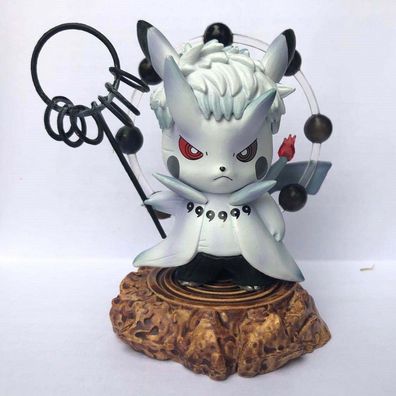 10CM Pokemon Pikachu Cosplay Naruto Obito Uchiha Figure Anime Garage Kit Modell