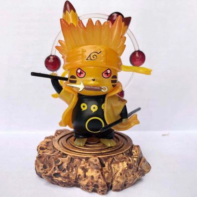 10CM Pokemon Pikachu Cosplay Naruto Uzumaki Naruto Garage Kit Anime Modell Puppe