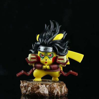 10CM Pokemon Pikachu Cosplay Naruto Senju Hashirama Garage Kit Collection Figure