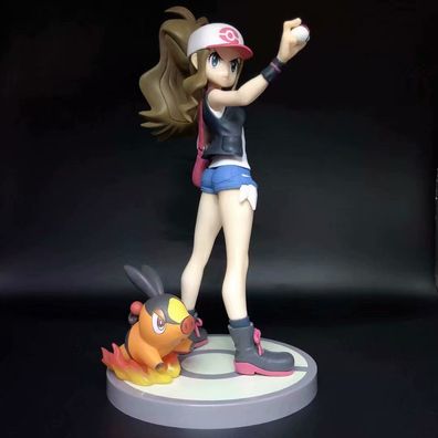 Anime Pokémon Touko Manga PVC Figur Tepig Figure Collectible Model Geschenk 20cm
