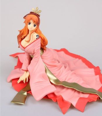 8CM Anime One Piece Figure Kimono Ver. Sexy Nami Garage Kit Modell Figur Rosa