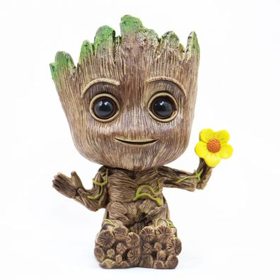 14cm Guardians of the Galaxy Groot Blumen nehmen Garage Kit Autoverzierung