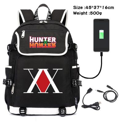 Hunter x Hunter USB Rucksack Gon Killua Damen Backpack Schultasche 45x37x16cm