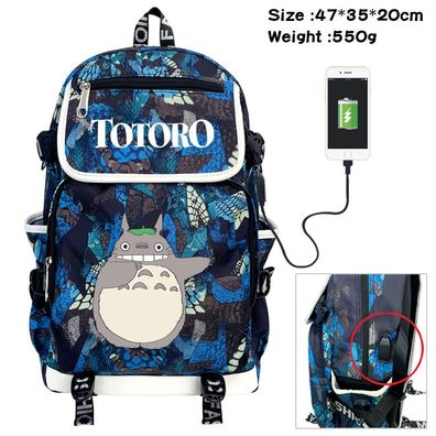 My Neighbor Totoro USB Rucksack No Face Man Damen Backpack Schultasche 47x35x20