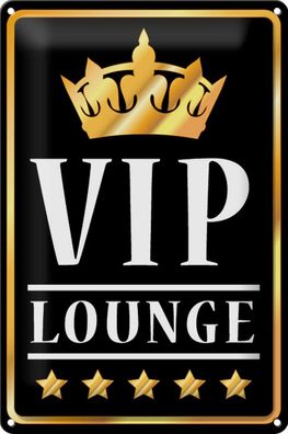 Blechschild VIP Lounge 20x30 cm 5 Sterne Bar Krone Geschenk Deko Schild tin sign