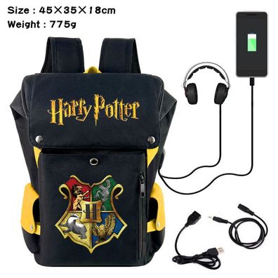 Harry Potter USB FlipCover Rucksack Hogwarts Damen Backpack Eimertasche 45x35x18