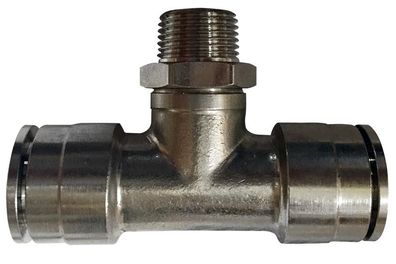 Pneumatik Druckluft T-Stück-Schnellverbinder (MPT) Ø 12 mm mit Gewinde BSPT R1/2"