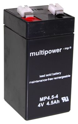 Multipower Blei-Akku MP4,5-4 Pb 4V / 4,5Ah Faston 4,8 mm