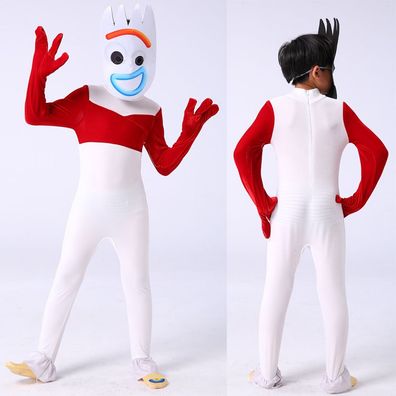 Kinder Toy Story Forky Cosplay Kostüm Anime Bodysuit mit Maske Party Kostüm