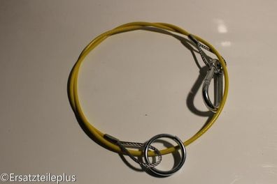 Abreißseil 1200mm Ring/ Karabinerhaken PVC gelb * MADE IN Germany*