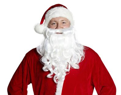 Weihnachtsmann Bart weißer Nikolausbart Santa Vollbart Weihnachten Nikolaus