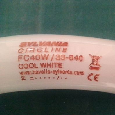 1x 40 cm breite RingLampe 40cm Sylvania Circline FC40w/33-640 COOL WHITE Z =.... CE