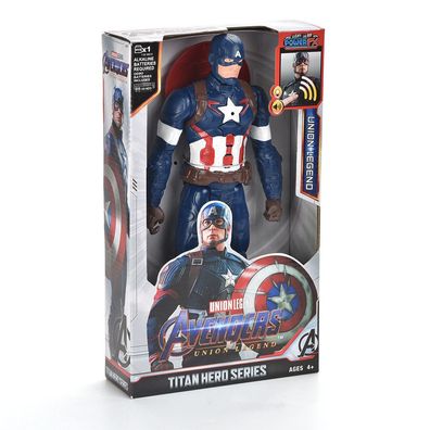 30cm Super hero Modell Captain America mit Helm Action Figure Sammeln Garage Kit