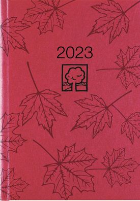 Wochenbuch rot 2023 - B?rokalender 14,6x21 cm - 1 Woche auf 2 Seiten - 128 ...