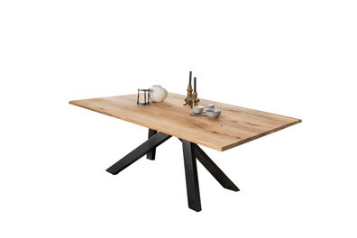 Tisch Tables & Co. Wildeiche und Metall 240 x 100 x 76 cm