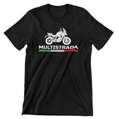 Multistrada T-Shirt für Ducati Fans & Italian Motorbike Fans Biker Race #D17