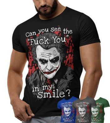 T-Shirt Joker Can you see the FCK YOU in my smile blood Bat haters ManFY B23