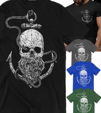 Anker Skull Shirt Seemann Hamburg Waterkant Totenkopf Männer T-shirt A27
