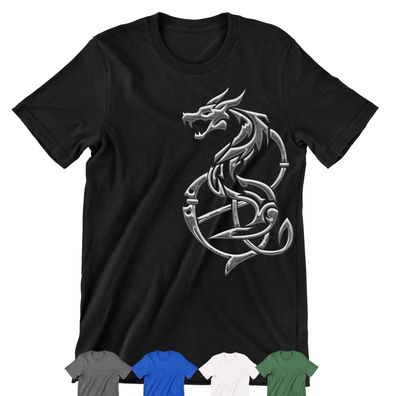 Wikinger Drache GOT Thrones Dragon Shirt T-shirt Vikings Mittelalter A20