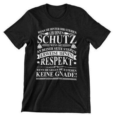 Respekt - Keine Gnade Shirt Odin Germanen, Vikings Wikinger Odin T-Shirt A21
